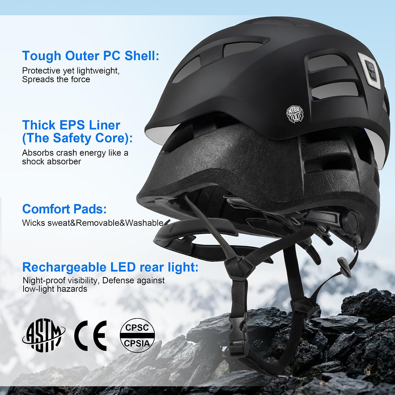 NTGB Adult Cycling Helmet - Hình 2